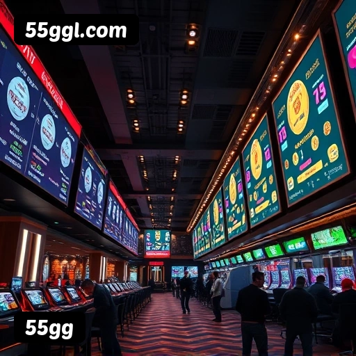 Números do app 55gg em material de marketing — ilustração, não auditoria